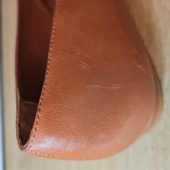 Larroude Maria Flat Caramel Leather Size 8.5 - Picture 12 of 14